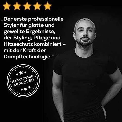 „L'Oreal Professionnel SteamPod“ elektrinis mini garinis plaukų tiesintuvas, juodas/baltas