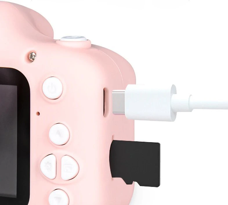 SKAITMENINĖ KAMEROS VAIKAMS MILKY Rožinis MOUSE + ŽAIDIMAI