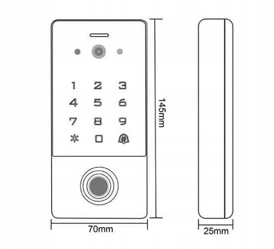 SKAITMENINĖ UŽRAKTAS SU VAIZDO DOMOFONO ATLO-KRMFW-VD-856-TUYA FUNKCIJA „Tuya Smart Wi-Fi“