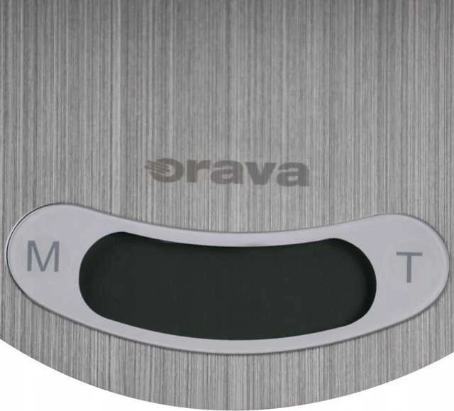 Skaitmeninės virtuvinės svarstyklės ORAVA EV-15, nerūdijantis plienas, LCD ekranas, TARE funkcija, tikslumas 1 g