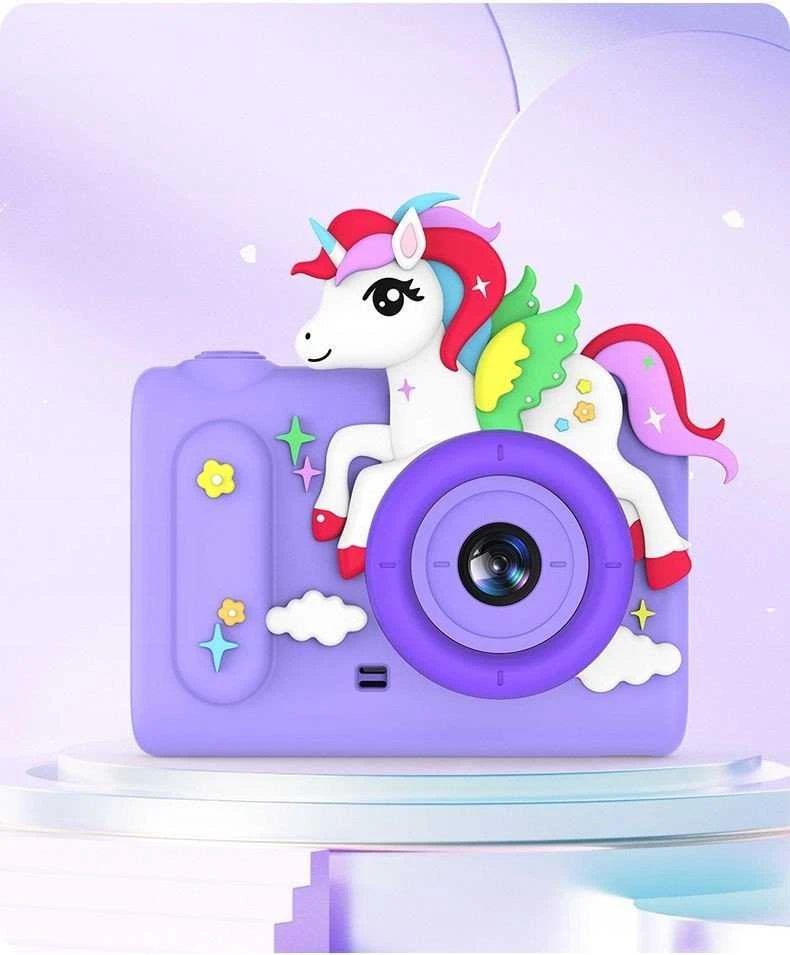 „Xrec“ skaitmeninis fotoaparatas su 40 MP HD objektyvu, asmenukėms vaikams, MP3 žaidimams / „Xrec H05“ / Purpurinis vienaragis