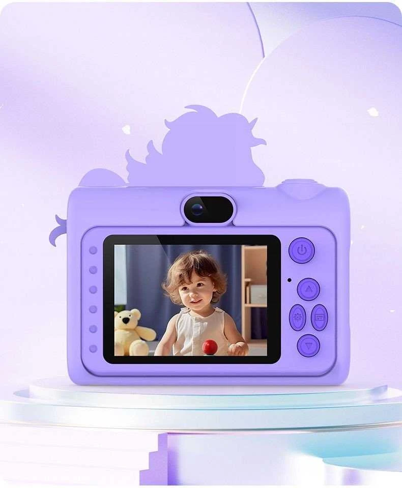 „Xrec“ skaitmeninis fotoaparatas su 40 MP HD objektyvu, asmenukėms vaikams, MP3 žaidimams / „Xrec H05“ / Purpurinis vienaragis