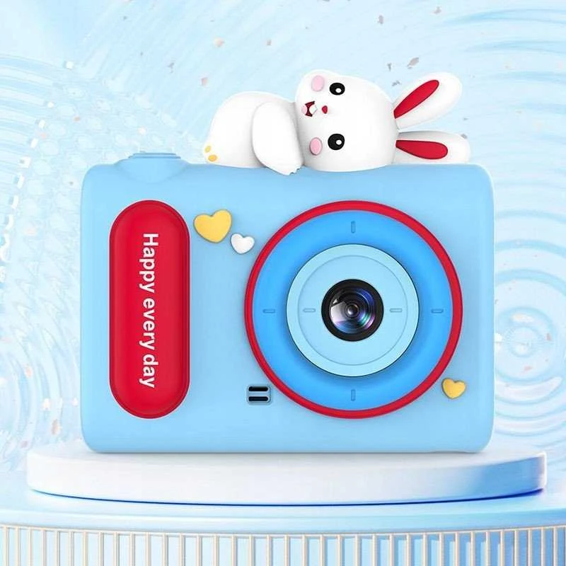 Xrec Skaitmeninis fotoaparatas 40MP HD kamera Selfie objektyvas vaikams žaidimai MP3 / Xrec H05 / Mėlynas triušis