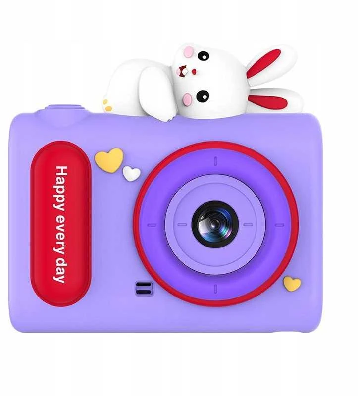 Xrec Skaitmeninis fotoaparatas 40 MP HD kamera selfie objektyvas vaikams žaidimai MP3 / Xrec H05 / Violetinis triušis