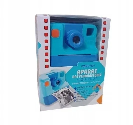 Skaitmeninis fotoaparatas Atmosphera Forever Aparat natychmiastowy su modułem selfie ICS-03 mėlyna