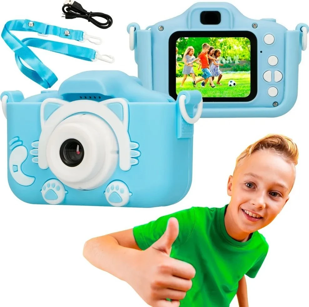Mėlyna Extralink kids camera h27 single mėlynas