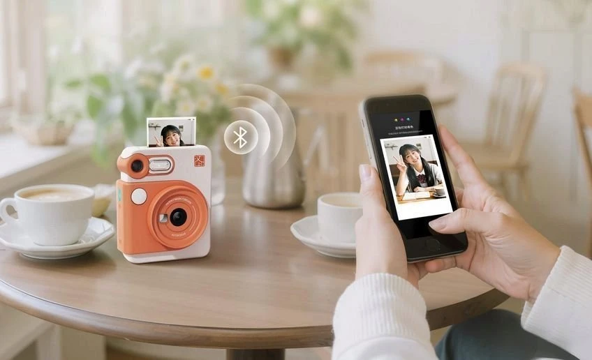 Impossible Neįmanoma skaitmeninė kamera 5MP kamera Nuotraukų spausdinimas iš telefono Spausdinimas Spalvota 3PASS Bluetooth + Kasetės / HANIN M6 / Mėlyna - Raudona