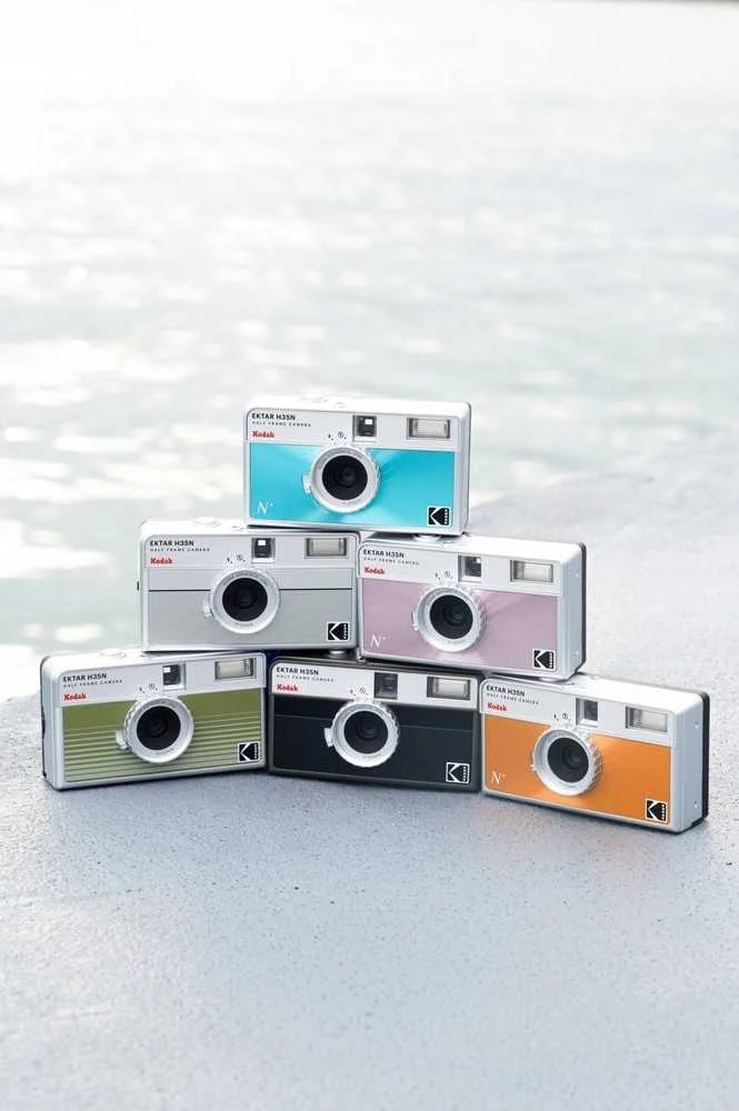KODAK EKTAR H35N CAMERA STRIPED Žalias