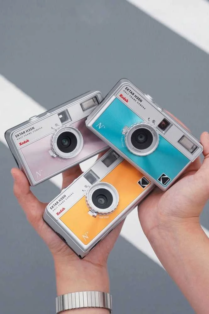 Kodak EKTAR H35N Camera Striped Juodas