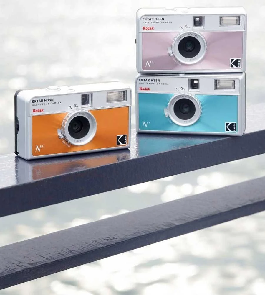 Kodak EKTAR H35N Camera Striped Juodas