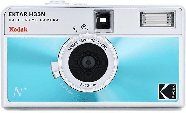Kodak EKTAR H35N Kompaktowa kamera filmowa 35 mm Mėlyna, Sidabrinė