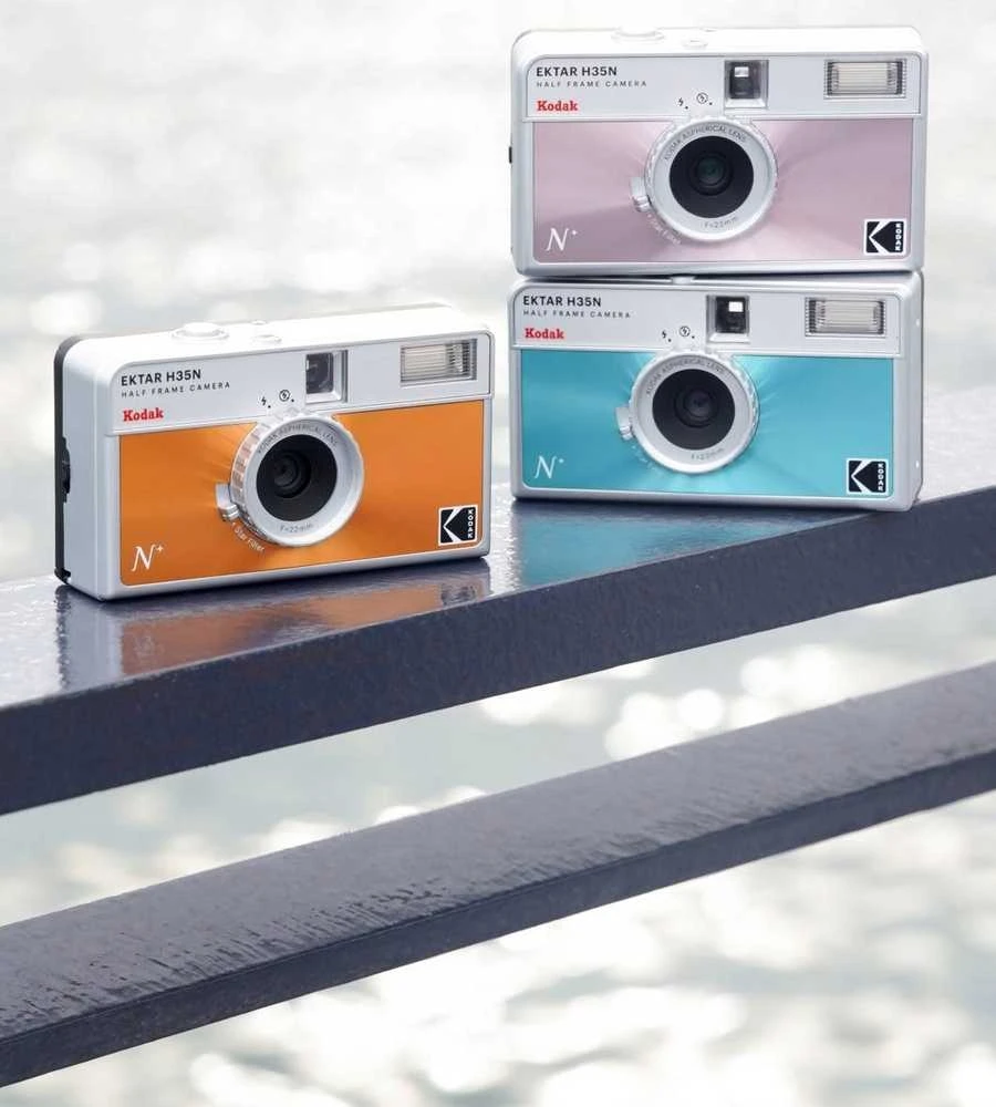 KODAK EKTAR H35N CAMERA STRIPED Žalias