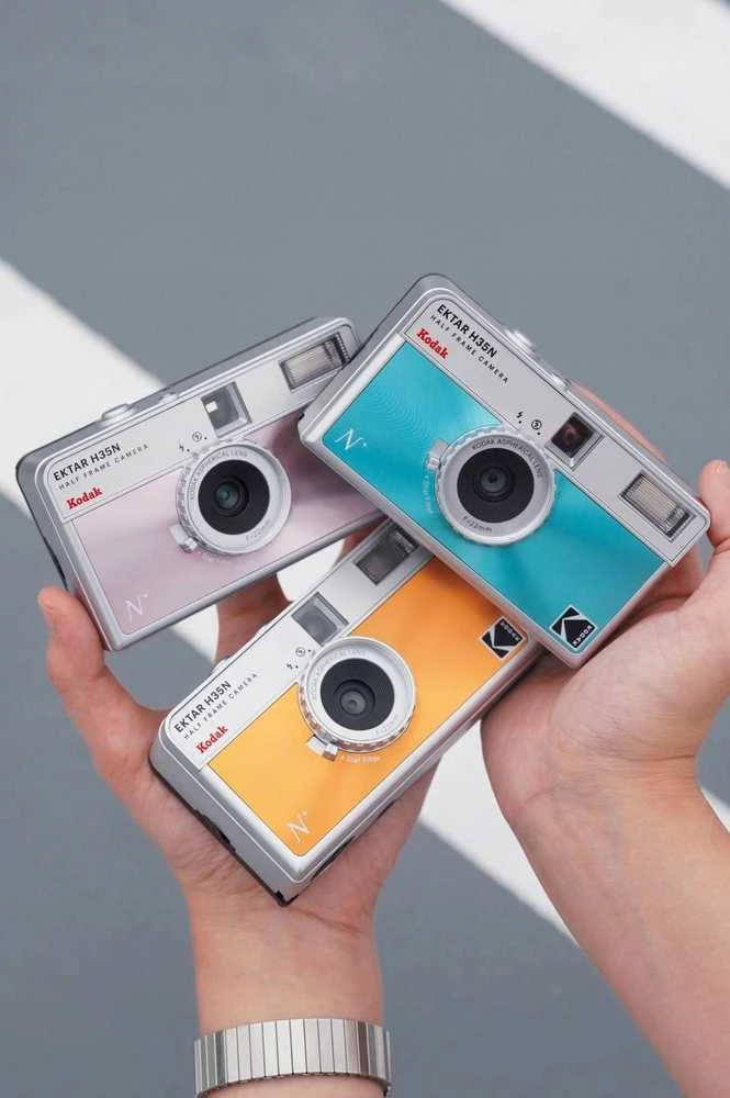 KODAK EKTAR H35N CAMERA STRIPED Žalias