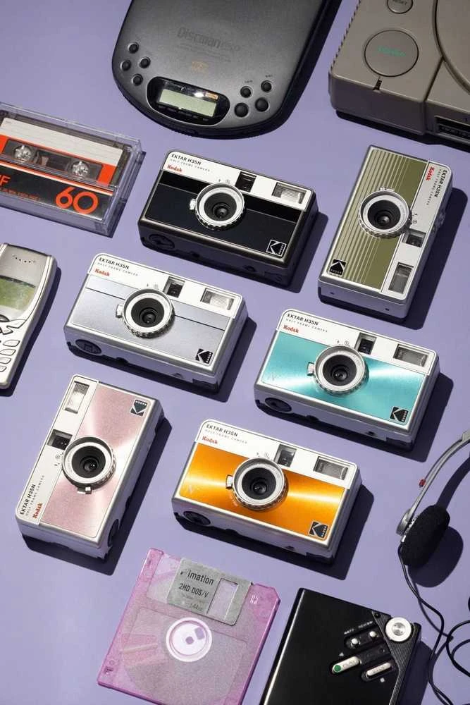 Kodak EKTAR H35N Camera Striped Juodas