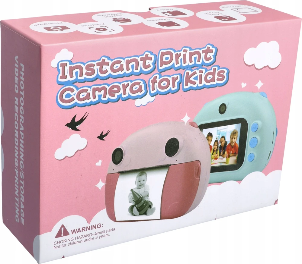 Oem Digital kids camera with spausdintuvas KDC-0013B pink