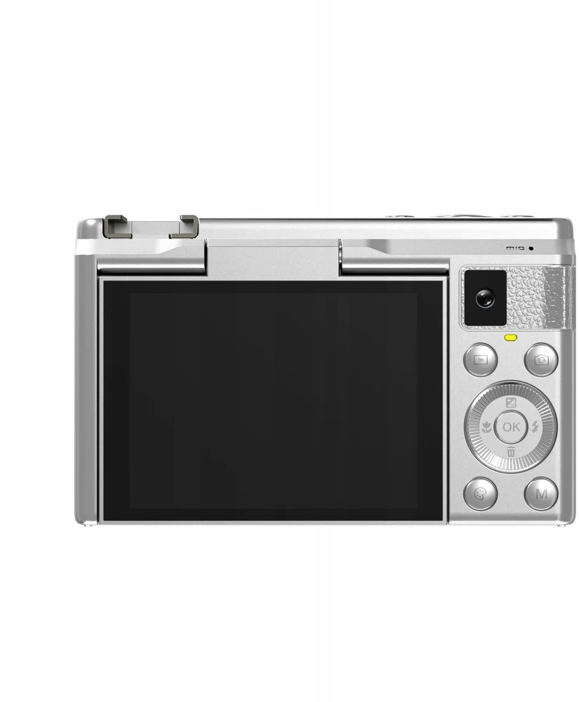 Skaitmeninis fotoaparatas Xrec Aparat Skaitmeninis C89 64mp 4k 10x zoom optyczny sukamasis ekran Lcd 3,2" / C89 / sidabrinė