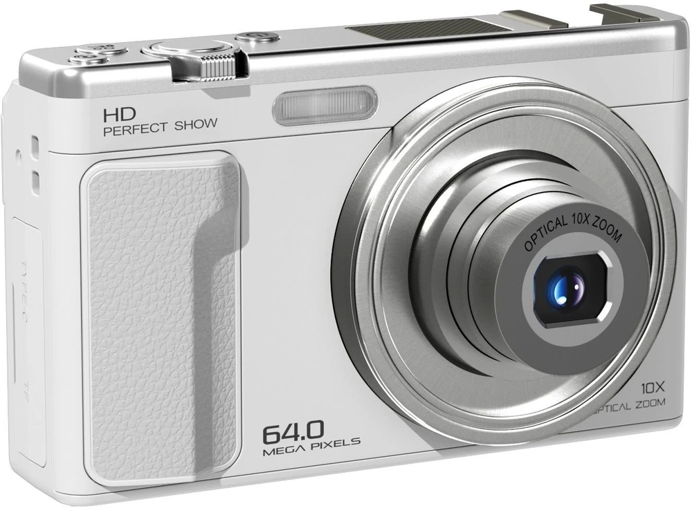 Skaitmeninis fotoaparatas Xrec C89 64mp 4k 10x zoom optyczny sukamasis ekran LCD 3,2" balta (SB11827)