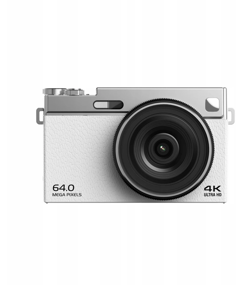 Aparat Skaitmeninis 64mp / 4k / 16x Zoom / Obrotowy Ekran Lcd 2,88" / Xrec C77 / Baltas