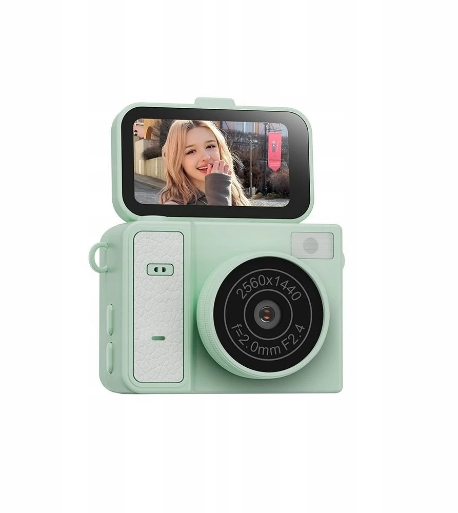 Skaitmeninis fotoaparatas Xrec Mini Aparat Kamera Retro Video 2k Pakabukas Raktų pakabukas Pasukamas Ekranas / Xrec X7 / Žalia