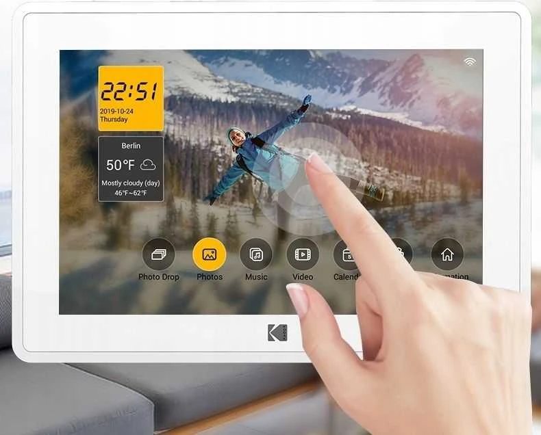 Nuotraukų rėmelis Ramka cyfrowa Kodak LED HD 10'' WiFi 13GB Žydra