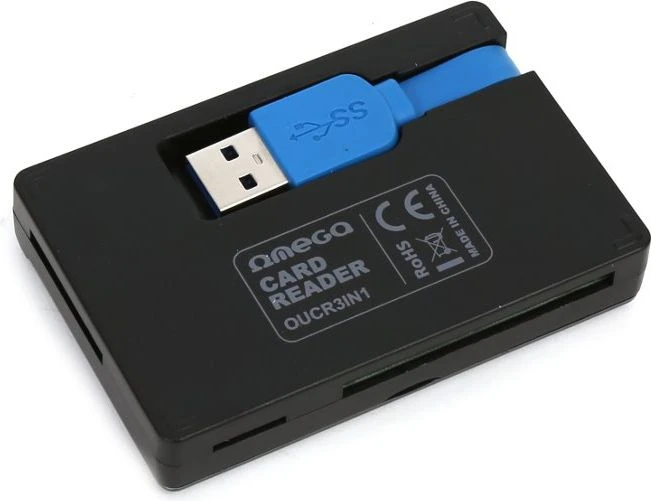 Kortelių skaitytuvas Omega (OUCR33IN1) (Micro SDHC,SDHC,SDXC USB 3.0) juodas