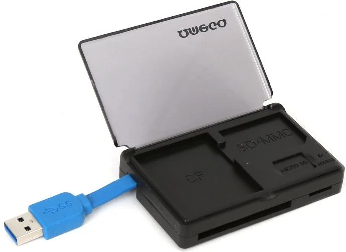 Kortelių skaitytuvas Omega (OUCR33IN1) (Micro SDHC,SDHC,SDXC USB 3.0) juodas