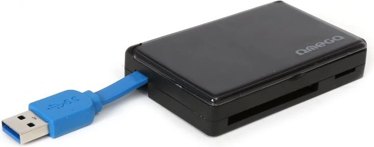 Kortelių skaitytuvas Omega (OUCR33IN1) (Micro SDHC,SDHC,SDXC USB 3.0) juodas