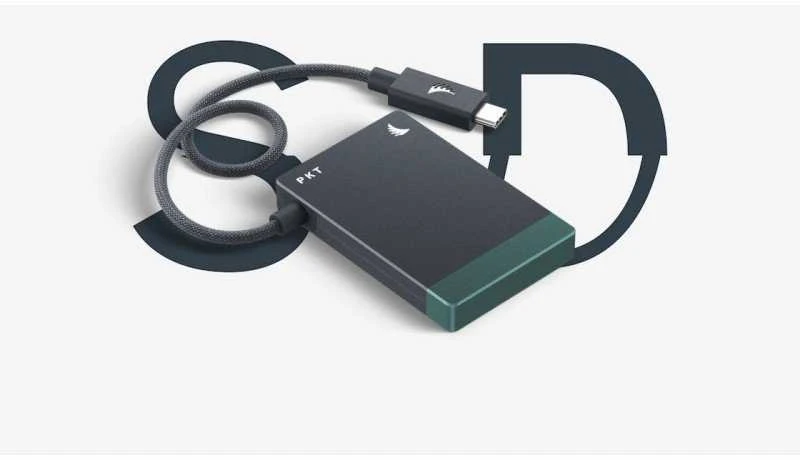 Angelbird PKT SD kortelių skaitytuvas su USB-C laidu