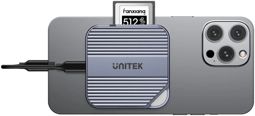 „Unitek“ magnetinis CF Express B tipo kortelių skaitytuvas