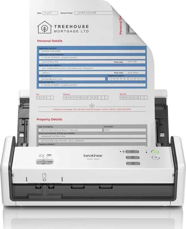 Skeneris Dokumentų skaitytuvas - Brother ADS-1300 Duplex Scanner 30ppm Juodas