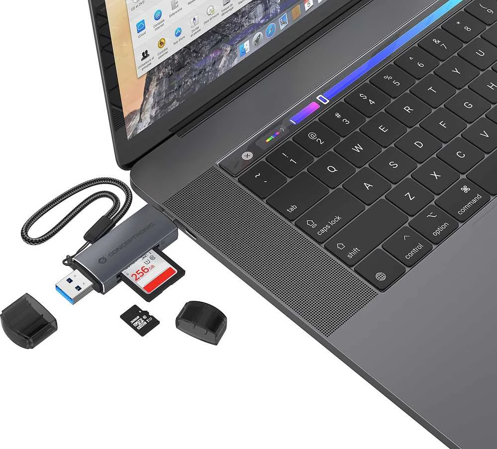 Skaitytuvas Conceptronic CONCEPTRONIC kortelių skaitytuvas USB-C/USB-A -> Micro SD/TF sw