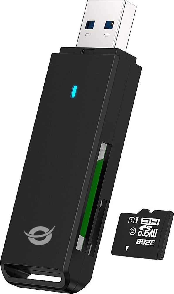 Skaitytuvas Conceptronic CONCEPTRONIC SD+MicroSD Card Reader USB 3.0 juodas
