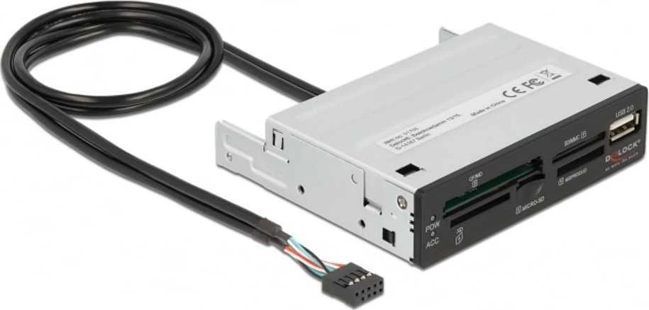 Delock 3.5? USB 2.0 kortelių skaitytuvas, 5 lizdai + 1 x USB 2.0 A tipo lizdas