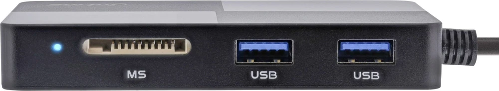 InLine kortelių skaitytuvas su MS lizdu ir USB prievadais