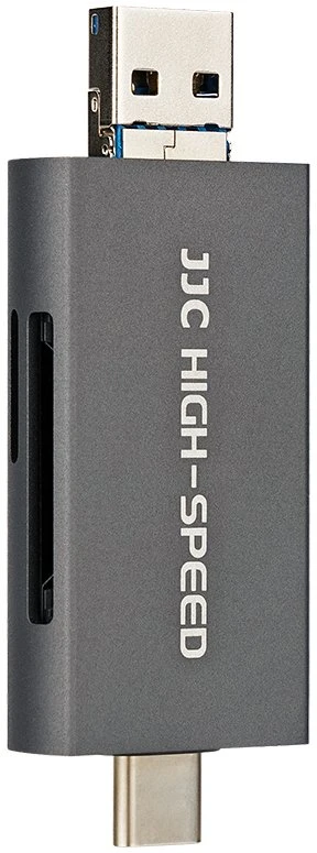 Atminties kortelių skaitytuvas - JJC CR UTC4AC Dual Slot USB 3.1 312MB/s Pilka
