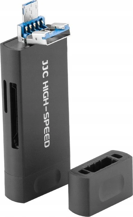 Atminties kortelių skaitytuvas - JJC CR UTC4AC USB 3.1, Dual SD/Micro SD, 312MB/s, Juoda