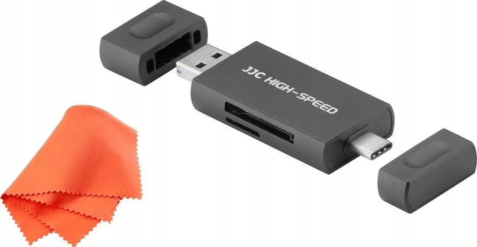 Atminties kortelių skaitytuvas - JJC CR UTC4AC USB 3.1, Dual SD/Micro SD, 312MB/s, Juoda