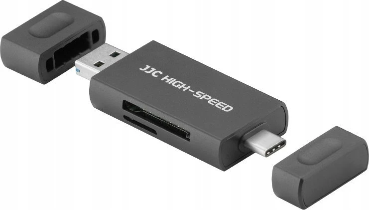 Atminties kortelių skaitytuvas - JJC CR UTC4AC USB 3.1, Dual SD/Micro SD, 312MB/s, Juoda