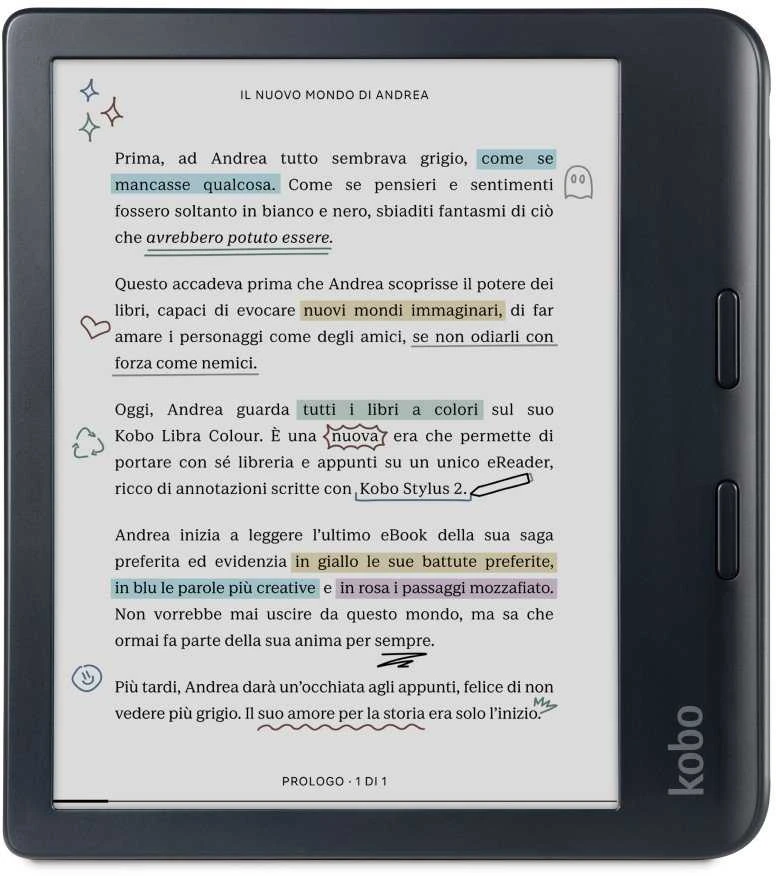 Kobo eBook-Reader eBookReader Libra Colour juodas Juodas Bundle incl Stylus 2 (N428-KU-BK-K-BU) (N428KUBKKBU)