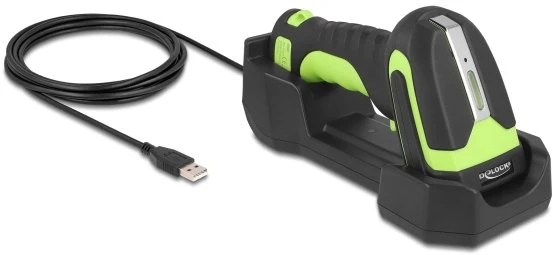 Skaitytuvas kodów kreskowych Delock Barcode-Scanner urządzenie ręczne 120 Scans/Sek. zdekodowany Bluetooth 4.1 RF(433 MHz)