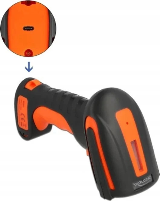 Brūkšninių kodų skaitytuvas Delock DELOCK Industrie Brūkšninių kodų skaitytuvas 1D/2D 2,4 GHz Bluetooth/USB