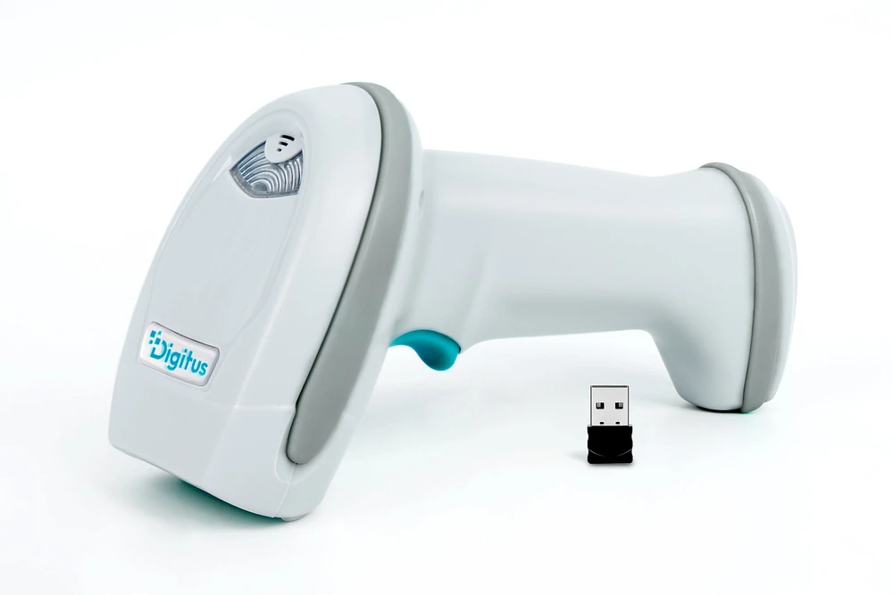 Digitus Advanced Barcode Scanner, Bluetooth, 1D/2D Rankinis brūkšninių kodų skaitytuvas 1D/2D CMOS Balta, Benzino spalva