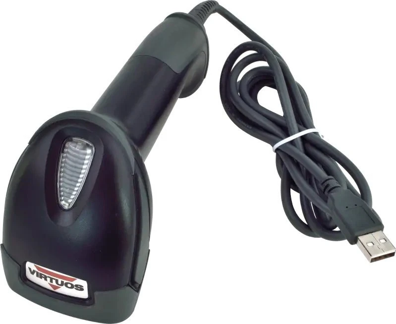 Skaitytuvas kodów kreskowych Virtuos Virtuos laserová čtečka HT-900A, USB (emulace klaviatūra/RS232), juoda