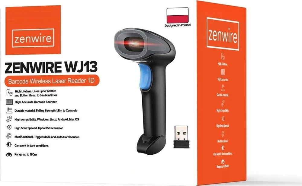 Usorteret Brūkšninių kodų skaitytuvas Zenwire WJ13