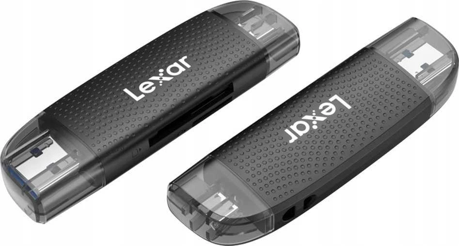 „Lexar“ kortelių skaitytuvas su dviem lizdais USB-A/C (LRW310X) Palaiko „Micro SD“ ir SD korteles (USB 3.1)