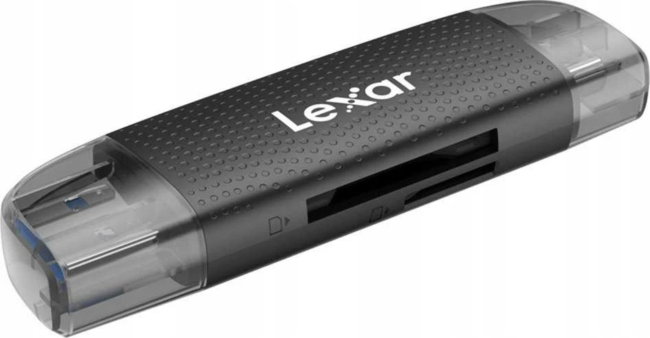 „Lexar“ kortelių skaitytuvas su dviem lizdais USB-A/C (LRW310X) Palaiko „Micro SD“ ir SD korteles (USB 3.1)