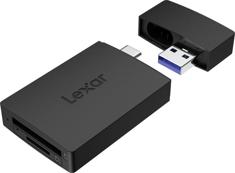 Lexar kortelių skaitytuvas Lexar Cardreader Micro SD/SD I Dual Slot USB-A/C Micro SD Card USB 3.1 Reader, iki 255MB/s skaitymo