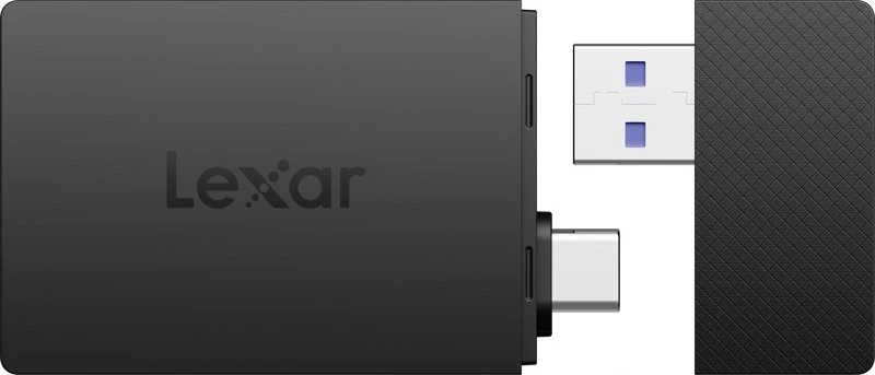 Lexar kortelių skaitytuvas Lexar Cardreader Micro SD/SD I Dual Slot USB-A/C Micro SD Card USB 3.1 Reader, iki 255MB/s skaitymo