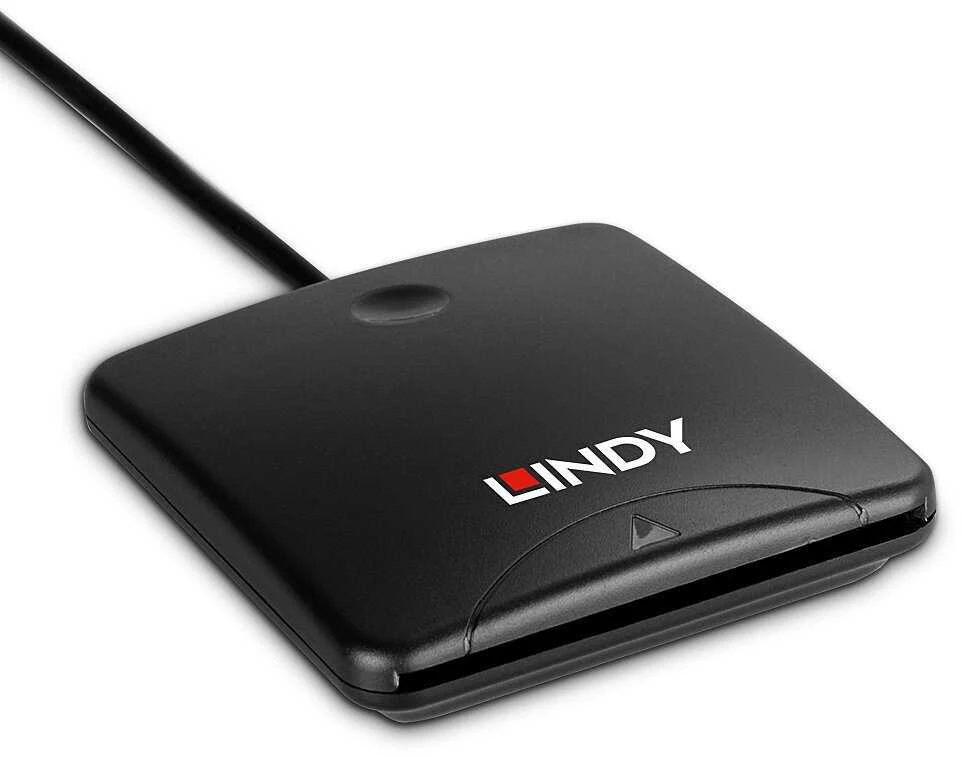 Išmanusis Kortelių Skaitytuvas - LINDY USB 2.0 Išmanusis Kortelių Skaitytuvas, Juodas