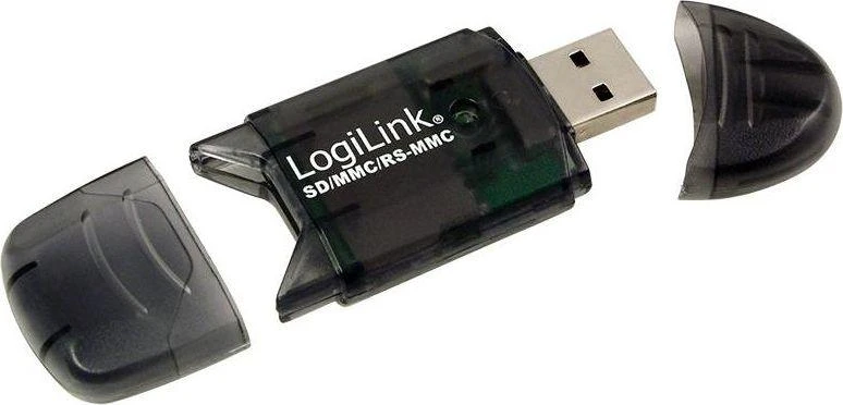 LogiLink Prisijungti | USB 2.0 išorinis kortelių skaitytuvas, skirtas MMC, RS-MMC, SD ir SD HC